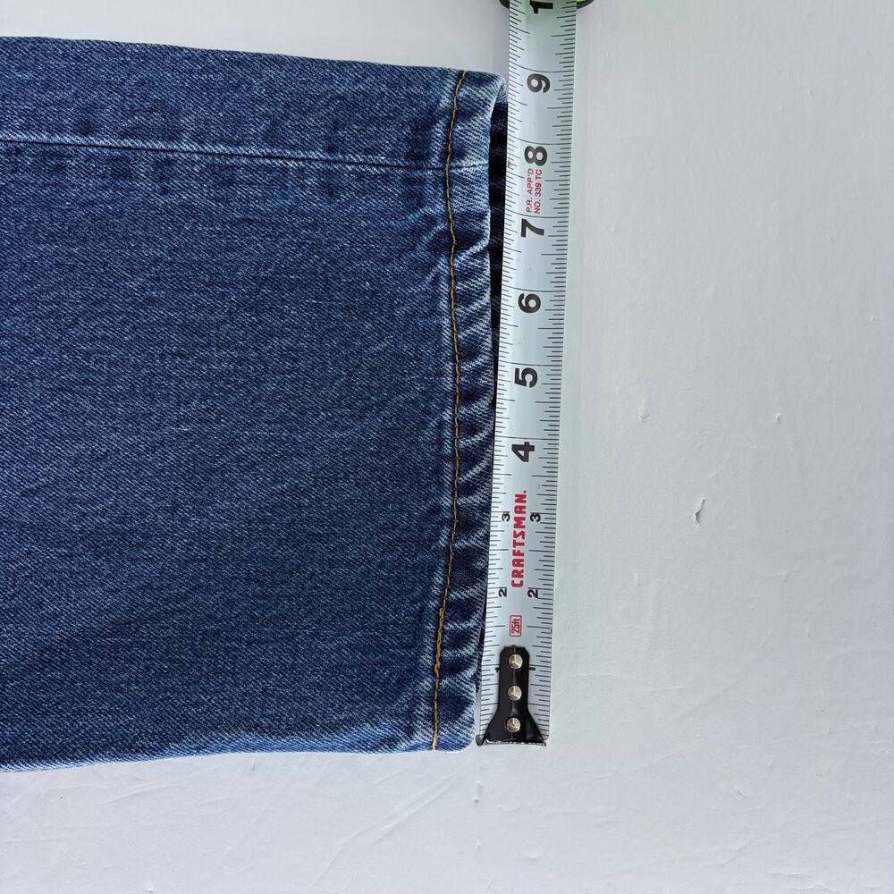 Levi's 505 Regular Fit Jeans Dark Wash W42 L30 - Picture 4 of 12